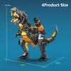 Mechaniczne Klocki Dinozaura Zestaw Modelu 3D Bojowego T-Rexa do Zbudowania, z Mechaniczną Bronią, Świąteczny Zestaw Prezentowy do Dekoracji dla Dzieci i Dorosłych