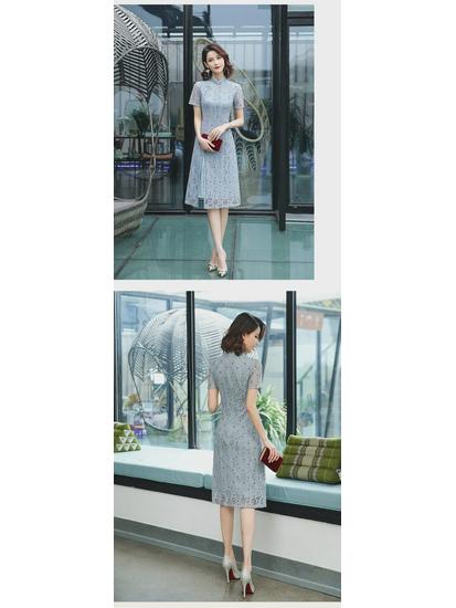 2025 Modern Lace Cheongsam: Slim Fit Ao Dai in Old Shanghai Style