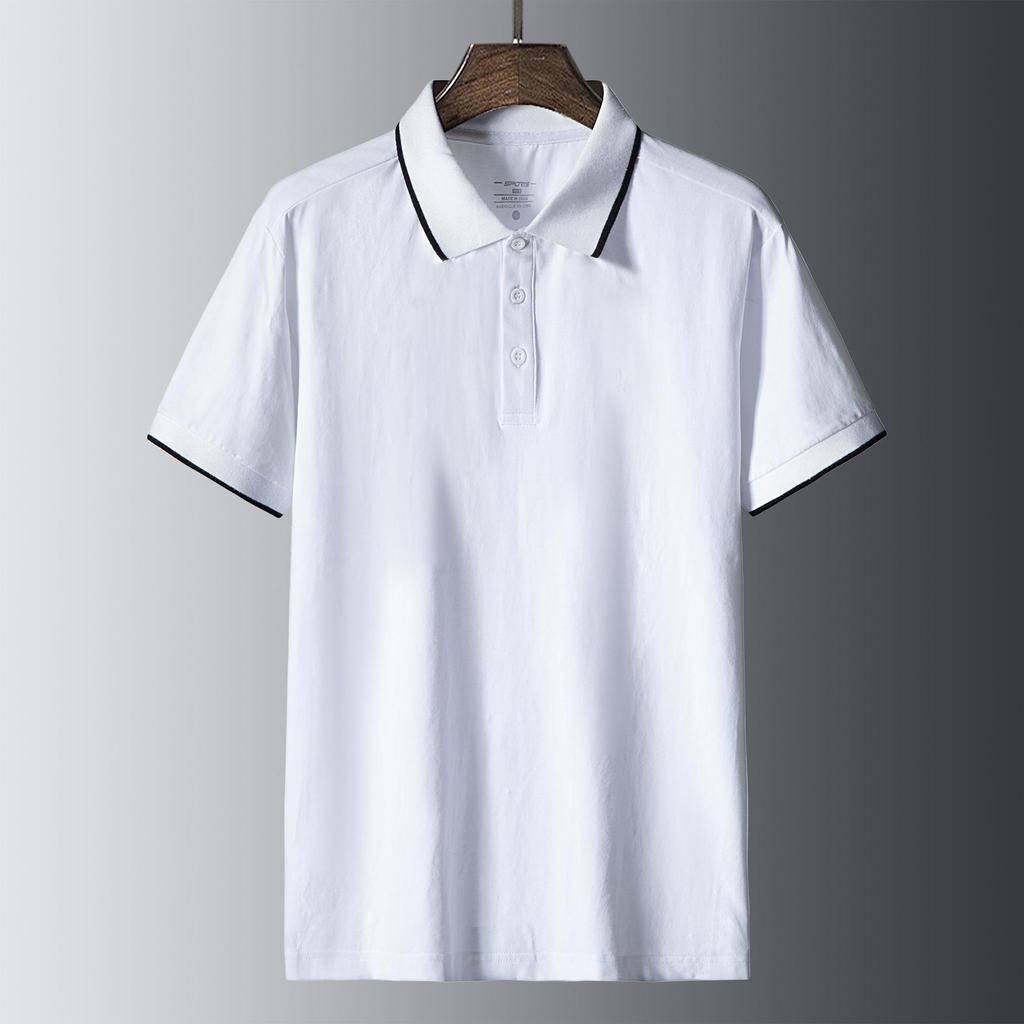 Flip Collar Knitted Polo Shirt Short Sleeved Men's Slim Fit Casual Men's Sweater Half Sleeved T-shirt