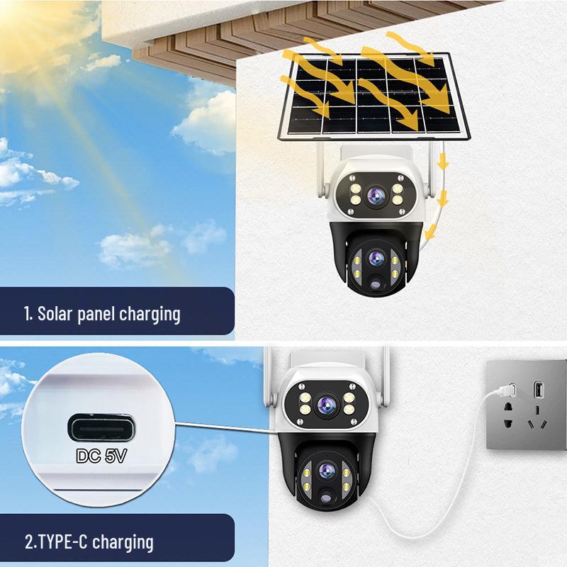 V380Pro Dual-Lens 4G Solar HD Outdoor Camera