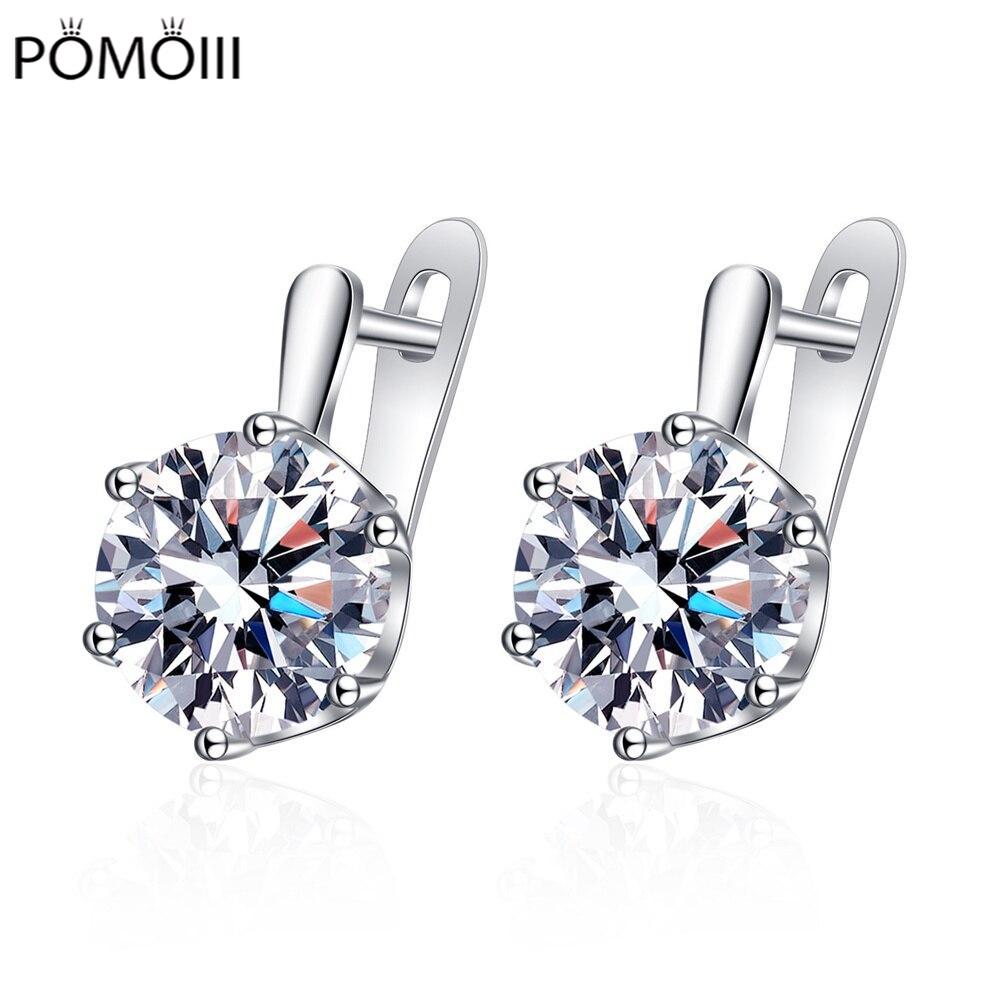 Neue 925 Sterling Silber Frauen Ohrringe Mode Hohe Qualität Großen Hauptstein Zirkon Paar Ohr Bolzen Ohrring Schmuck Festival Geschenk