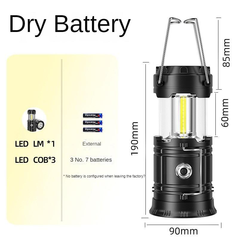 AAA7 Dry Battery Outdoor Lighting Portable Horse Lantern Portable Camping Light LED Stretch Camping Light