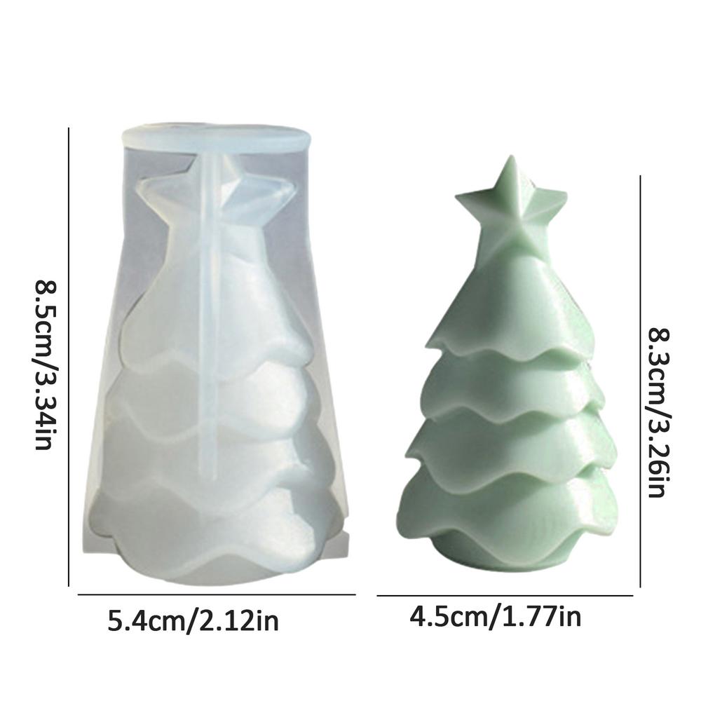 

Christmas Resin Molds Tree Shaped Desktop Ornament Silicone Mould Decoration Easy-Release Festive Crafts Tools For Home Decor