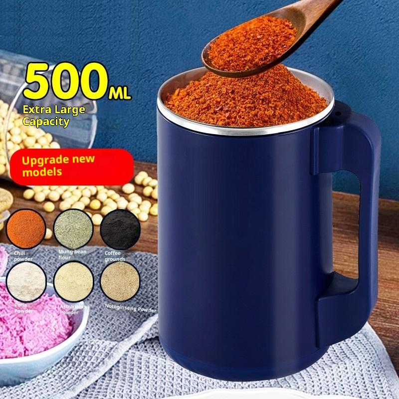 500ml Portable Coffee And Food Grinder 8-Blade Multi-Purpose Fine Crusher Ideal for Pepper Spices - Kitchen Gadget