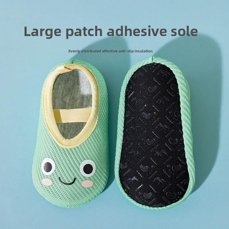 Children's Breathable Non-slip Summer Floor Socks for Baby & Toddler 1-3 Years Unisex Cute Cartoon Design Slip-On Closure