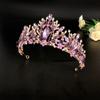 New Violet Rhinestone Bridal Crown Wedding Dress Accessories Bridal Tiara Hair Accessories Handmade Crown Tiara