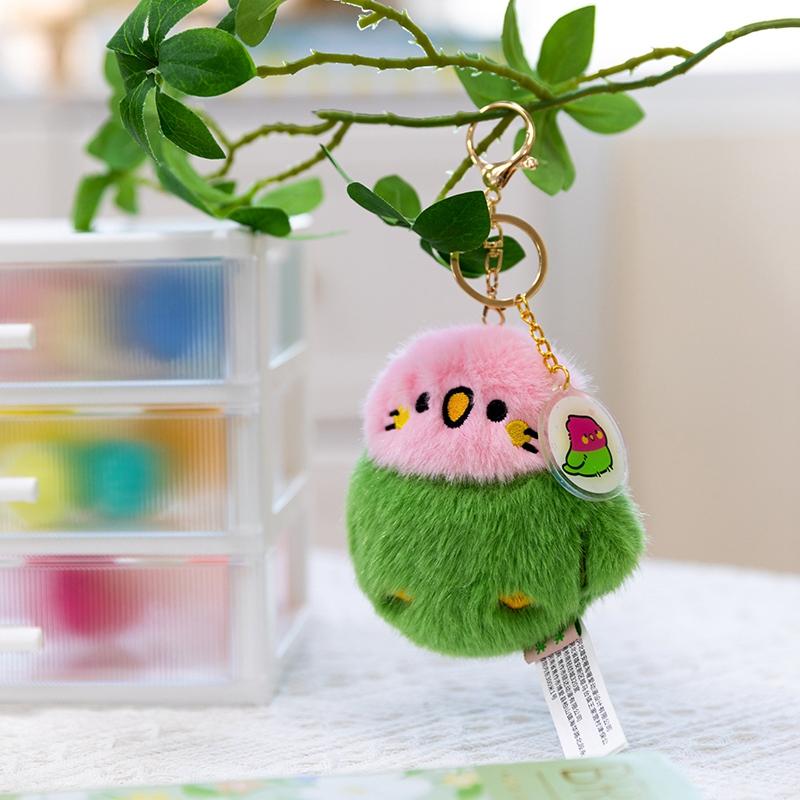 Pendentif Peluche Animal Mignon Mini Oiseau 10cm Appuyer Fera un Son Oiseau Réaliste Décoration de Sac à Dos Cadeau pour Ami Cadeau de Noël 10cm-pendant