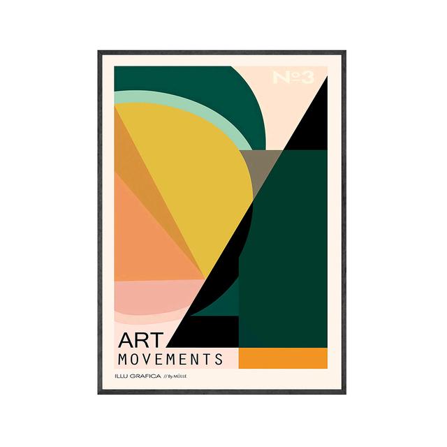 

Модный абстрактный геометрический графический дизайн, зеленый и желтый постер, печать на холсте, картины, настенная художественная картина для гостиной, домашний декор 21cm×30cm No Frame