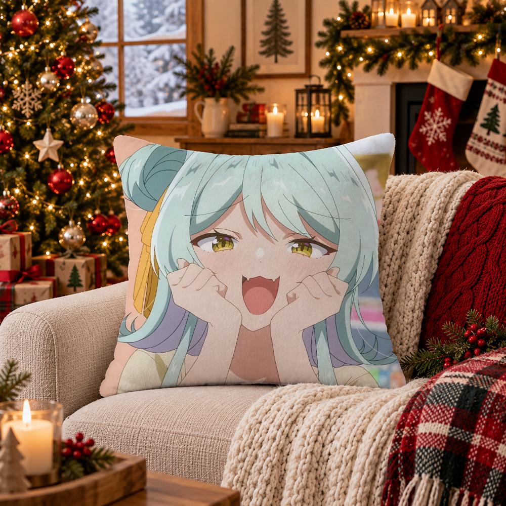 Anime Watanare Cushion Cover Cushion Cover Soft Plush Cushion Covers Fluffy Throw Pillow Cases For Sofa Bedroom