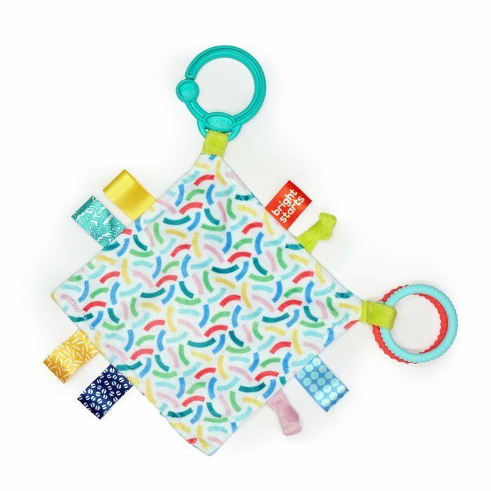 Cube D'éveil - Bright Starts - 12619-6-W11 - Doudou Nomade - Anneau Amovible - Étiquettes Taggies