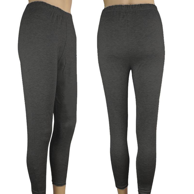 Women High Waist Stretch Leggings, Ladies Solid Slim Casual Pants, Elastic Waist Daily Wear Leggings