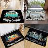 Happy Campers Kampeer Thema Deurmat Vlekbestendig Flanellen Kleed voor Woonkamer Slaapkamer Keuken Kantoor Vakantiehuis Decoratie