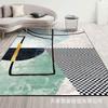 Soft Crystal Velvet Area Rug Living Room Bedroom Balcony Geometric Washable Modern Luxury Style
