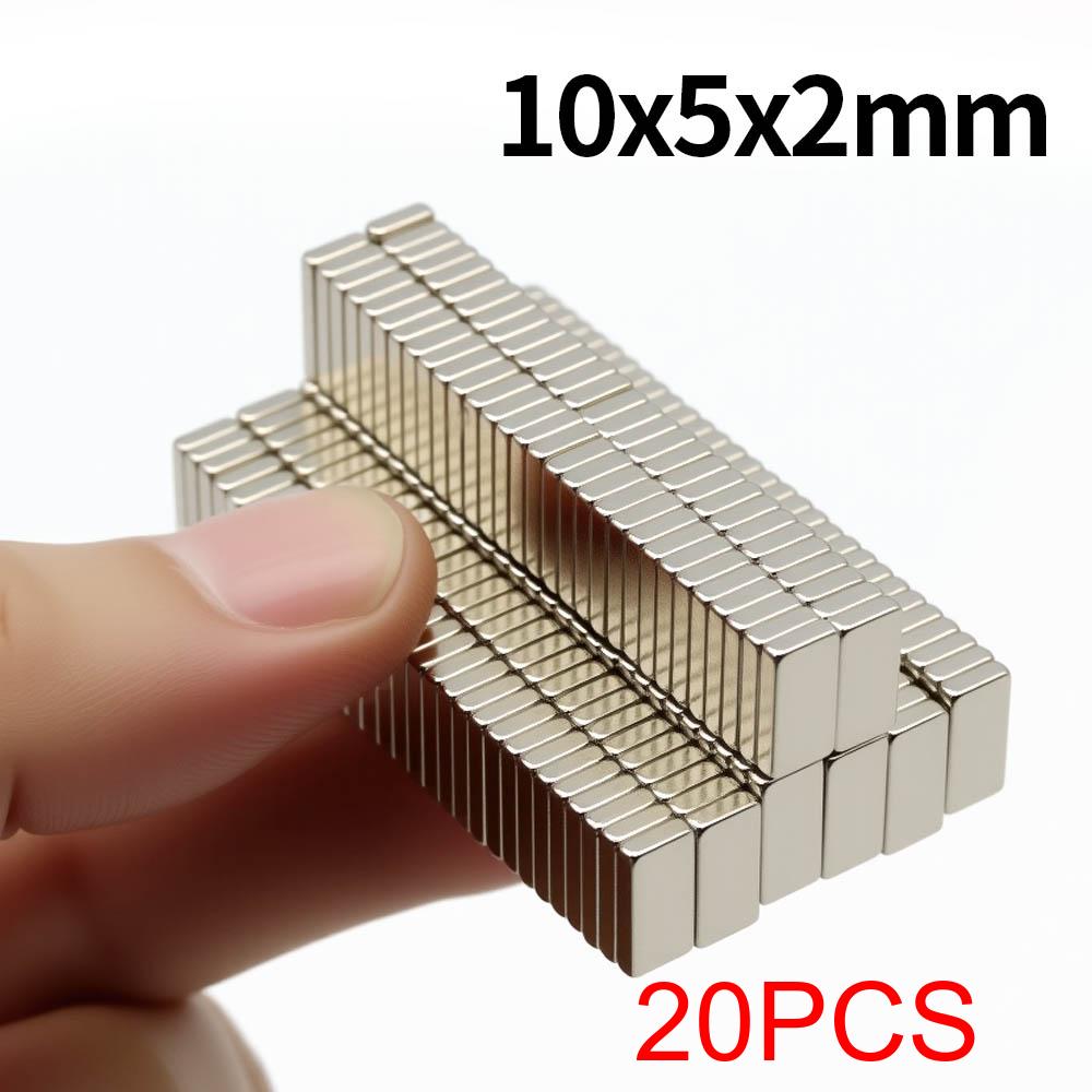 10x5x2mm Super Strong Neodymium Magnet N35 NdfeB Permanent Magnetic Imanes Block Powerful Magnets Refrigerator