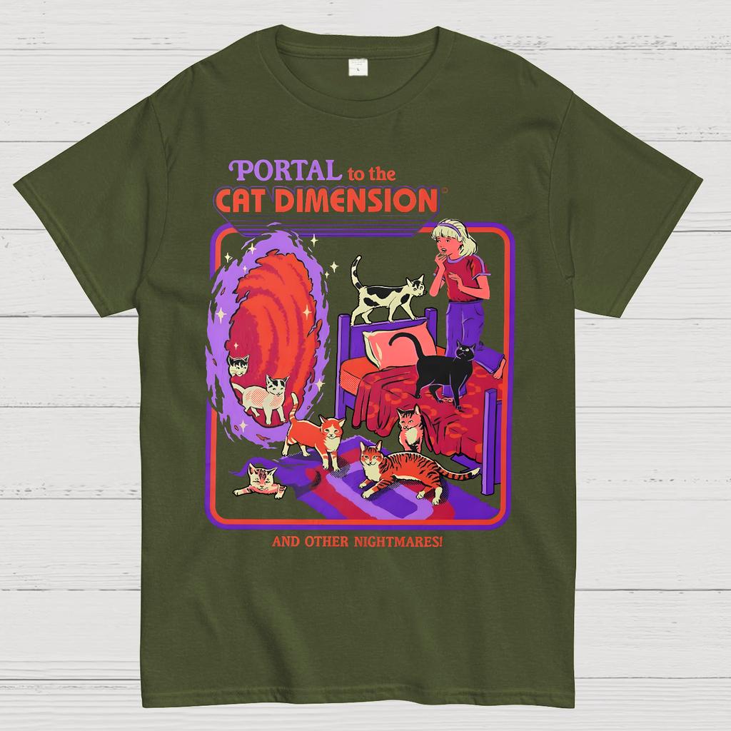 Das Katzen-Dimension Baumwoll-Sommer-Freizeit-Cooles Lockeres T-Shirt