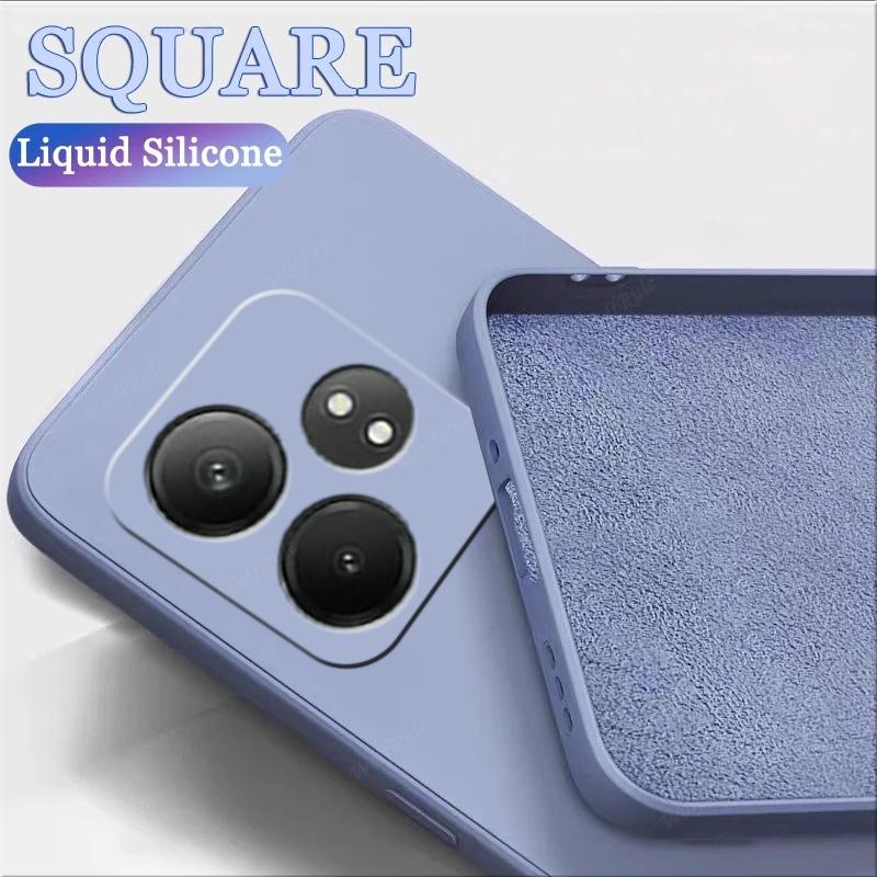 For Realme GT 6T Case Cover OPPO Realme GT 6T Capas New Original Liquid Silicone Shockproof Bumper TPU Soft Fundas Realme GT 6T