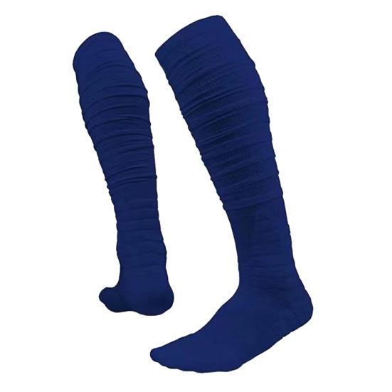 

Шкарпетки для футболу з текстурою Розтяжні Спортивні шкарпетки до коліна Наддовгі Амортизуючі Атлетичні шкарпетки для чоловіків жінок Футбол Бейсбол Софтбол L синій