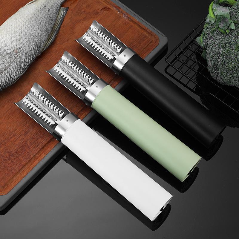 Rechargeable Handheld Electric Fish Scale Scraper - Automatic Fish Killing and Descaling Device for Home and Commercial Use