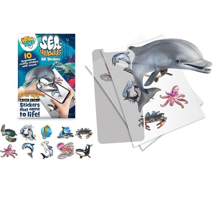 HOLO TOYZ SEA CREATURES autocollants AR interactif 10 autocollants en realitee augmentee avec son