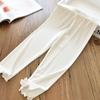 Girls' Mosquito Proof Pants with Fungus Edge Elastic Ice Silk Breathable Slim Fit Leggings for Children and Babies, Thin Pants for Summer