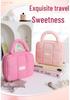 Macaron Color Foldable Puff Square Waterproof Makeup Bag - Large Capacity Handheld Travel Storage