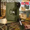 Jerrican d'eau portable 12L 18L avec robinet et flacon de désinfectant pour les mains, étanche, seau de camping pour véhicule, voiture, extérieur, randonnée, pique-nique