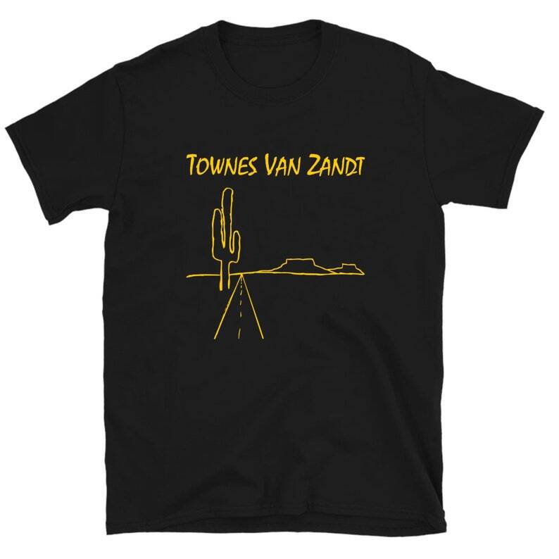 

HOT Townes Van Zandt Road t-shirt classic graphic shirt 100% cotton Unisex T-Shirt L