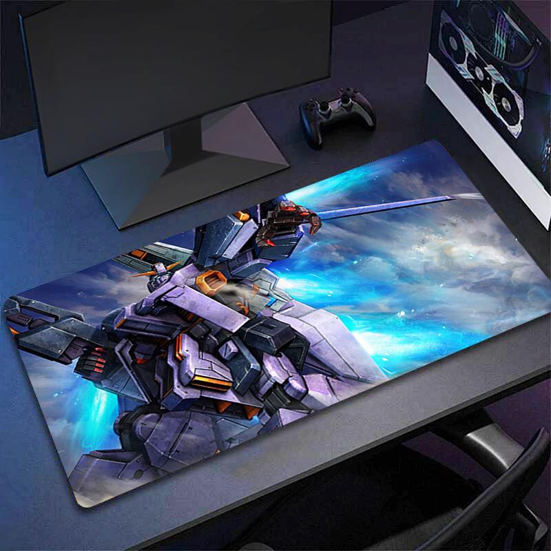 White Mouse Pad Large Gaming NonSlip Extended Desk Mat MMechanical Warrior GGundam Gamer ESports Mousepad Xxl Keyboard Pad