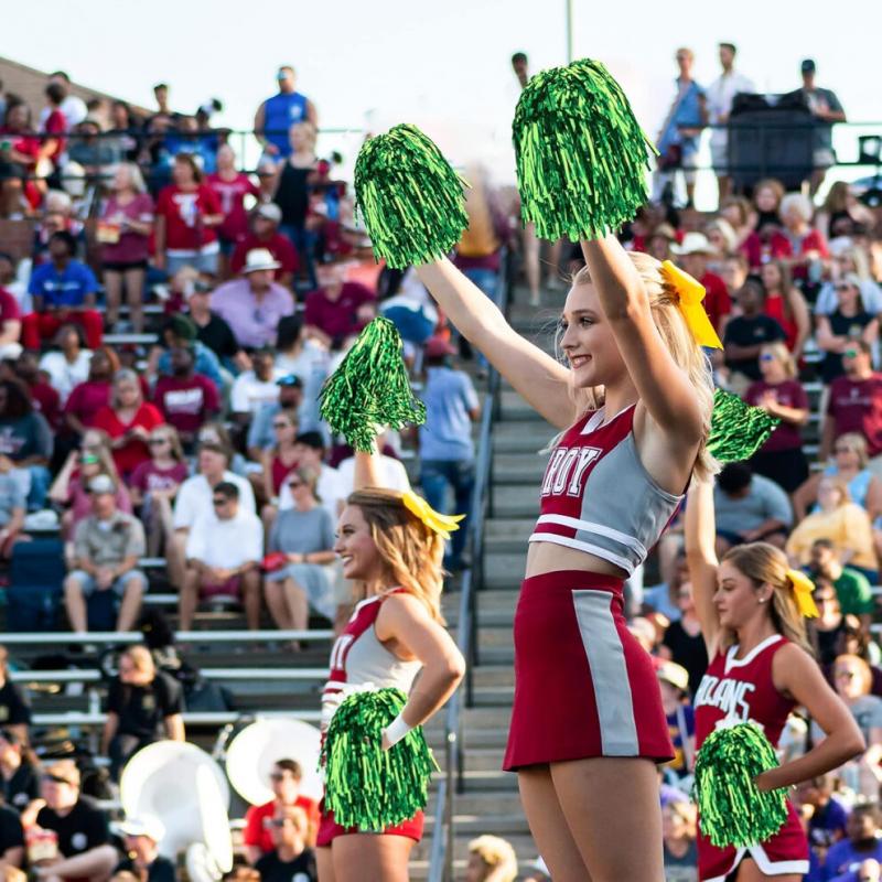 Pack of 24 Green Metallic Cheerleading Pompoms for Kids with Baton Handle for Sports Games and Dance Parties