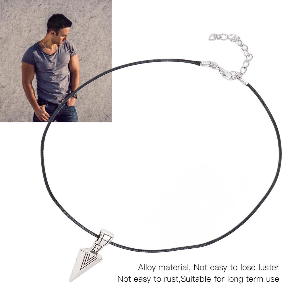 Necklace Alloy Simple Fashionable Arrowhd Pendant Men Necklace Jewelry for Birthday Party