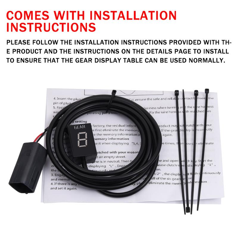 For Kawasaki Z750 Z1000 Z-750 Z-1000 2007 2008 2009 Motorcycle Gear Indicator Speed Digital Display Meter Ecu Plug Accessories