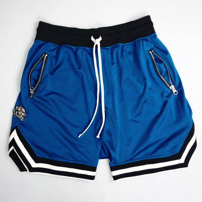 Men's Breathable Mesh Athletic Shorts - Casual European/American Summer Loose Fit for Running, Fitness, and Basketball.