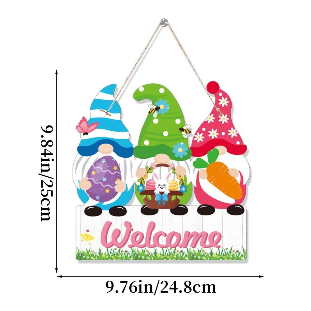 Pendant Welcome Door Sign Decorations Door Plaque Decoration Practical Hanging Easter Bunny Egg
