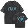 T-shirt Grafica Vintage Lavata Freya Skye Stars Align Tour Uomo Donna Estate Alta Qualità Moda Oversize Cotone