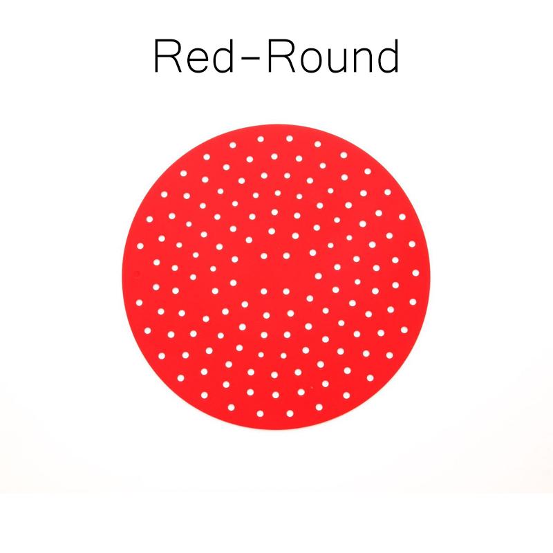 1pc Reusable Non-slip Silicone Air Fryer Mat Square Round Liners Air Fryer Basket Protector Pot Mat Kitchen Accessories Gadgets