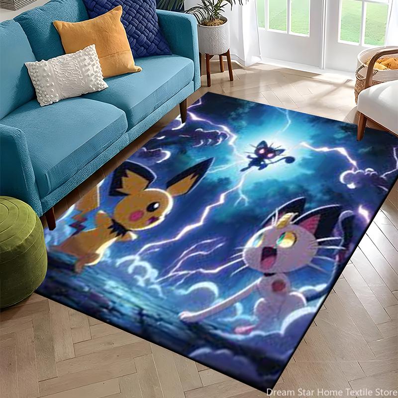 

Pikachu Mewtwo Charmander Pokémon Rug Carpet for Living Room Bedroom Decor,Floor Table Non-slip Mat for Sofa Doormat Kids Gift 40x60cm (16x24in)