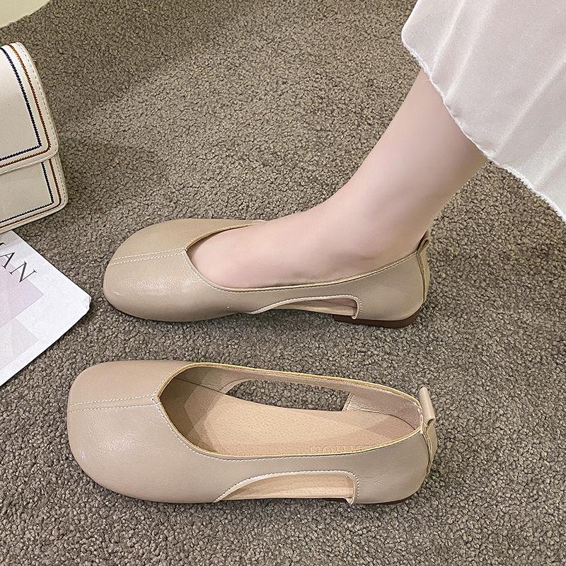 Ladies Footwear Square Toe Slip-on Women's Flat Shoes Summer Comfortable and Elegant Fashion With Discount Social 39 Shoe Sale