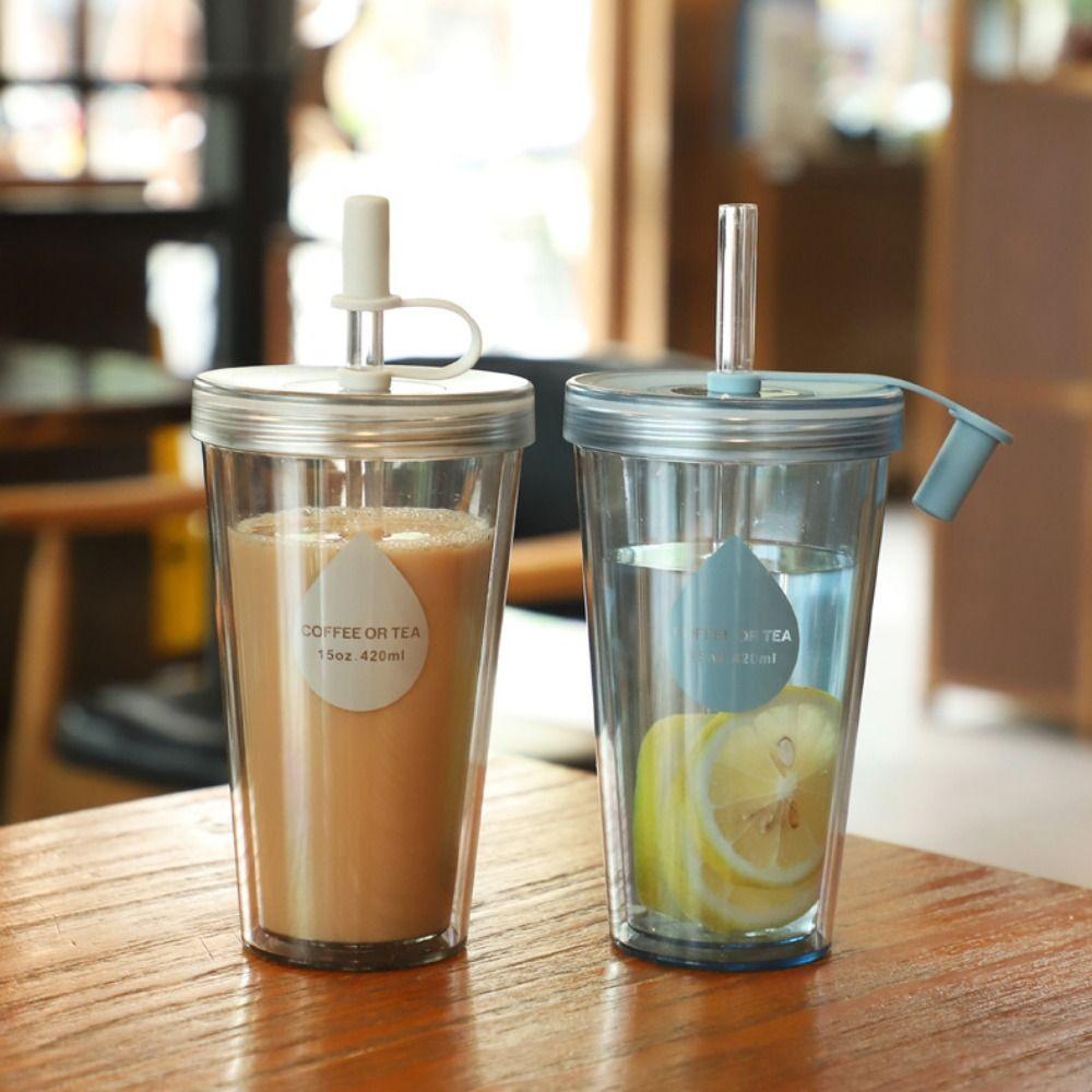 Reusable Iced Coffee Cups with Lids Water Cup gift Plastic Tumbler Cup  Toddlers