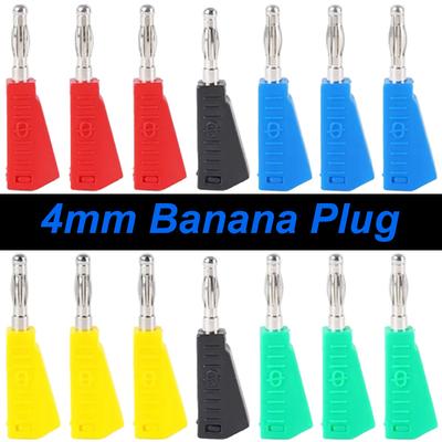 10Pcs 4mm Banana Plug Copper Nickel Plated Banana Plugs Soldering Stackable Electrical Audio Speaker Connector