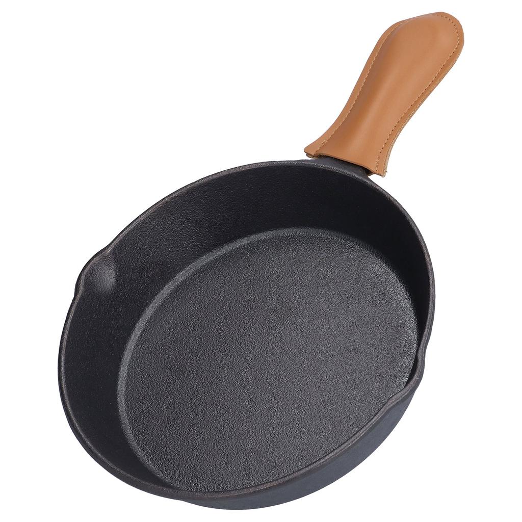 Cast Iron Skillets Healthy Easily Clean Wear Resistant Drop Proof Cast Iron Pan with Handle Cover Fo