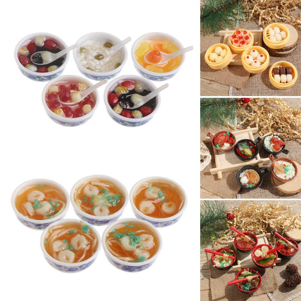 1PC Random Chinese  Accessories  DIY Kitchen Miniature  house Dollhouse Decoration Fake Food