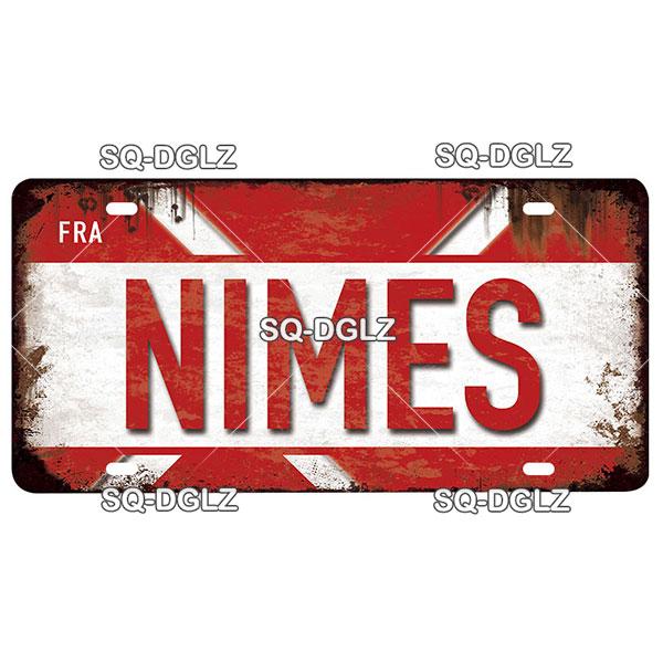 [SQ-DGLZ] Vintage France City Metal Sign Tin Sign Licenses Plate Decor Plaque Metal Vintage Bar Pub Club Home Wall Decoration