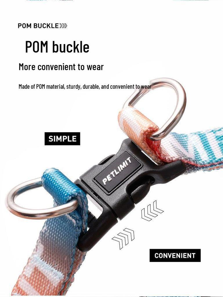 Compact Adjustable Dog Harness and Leash: Durable, Comfortable, Polyester, Convenient for Walking