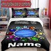 3pcs Duvet Cover Set (1*Duvet Cover + 2*Pillowcase, Without Core), Custom Name Among Us Pattern Bedding Set, Home Bedroom Decor Gift