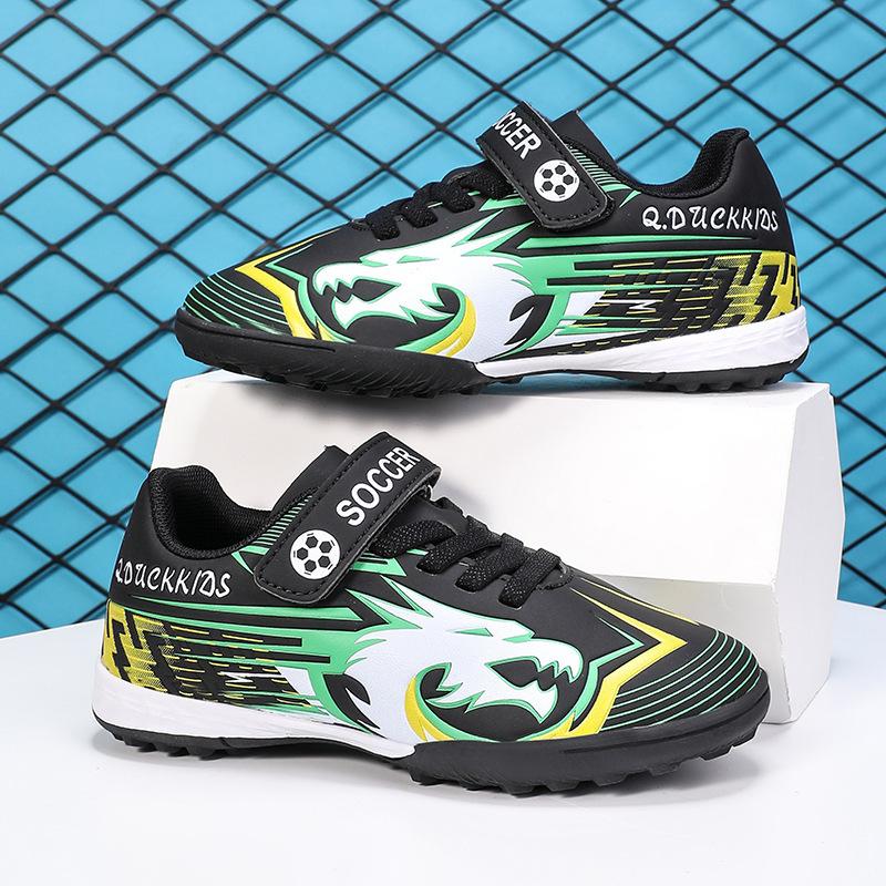 New Velcro Children's Football Shoes Long Nails Broken Nails Primary and Secondary School Students Free Lace-up Competition Training Shoes 2025