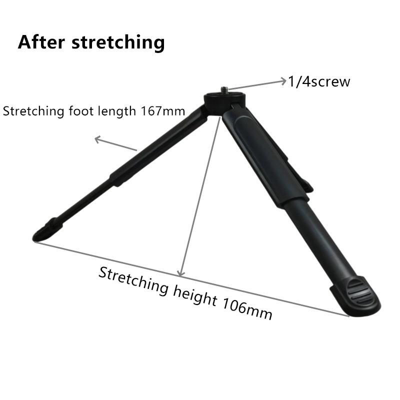 Universal ABS Photography Tripod With 1/4 Screw Mount Foldable Extendable Camera Handle Grip For Video Recording And Selfies