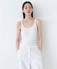 Woman Women'S Fancy Yarn Ribbed Knit Sleeveless Top [Ivory]