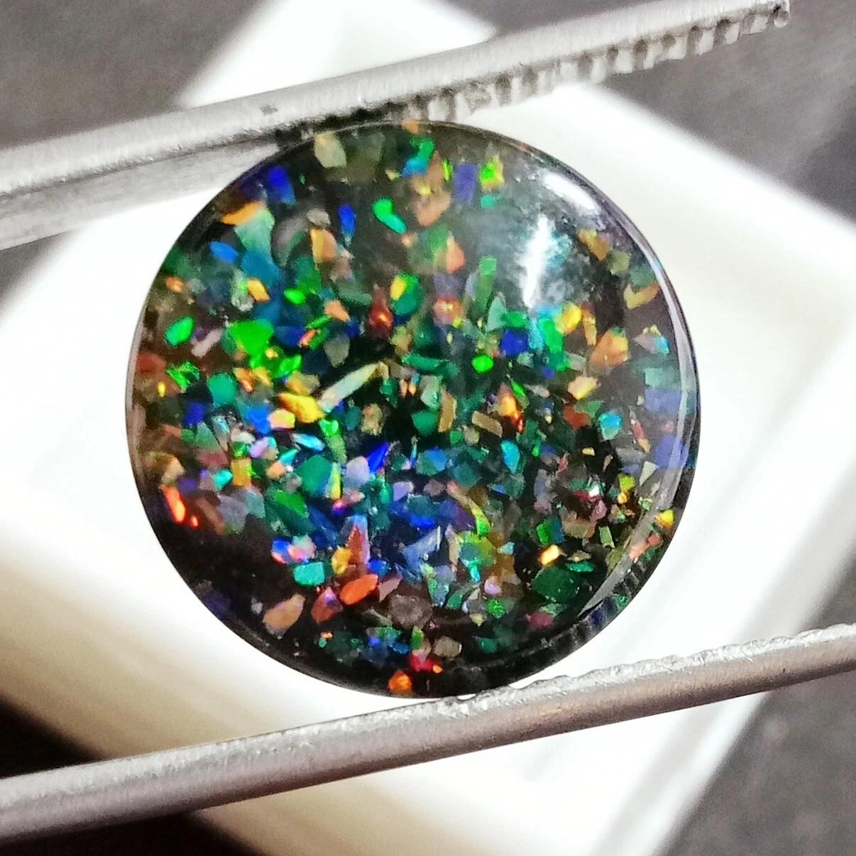 Black Fire Opal Australian Cabochon A+