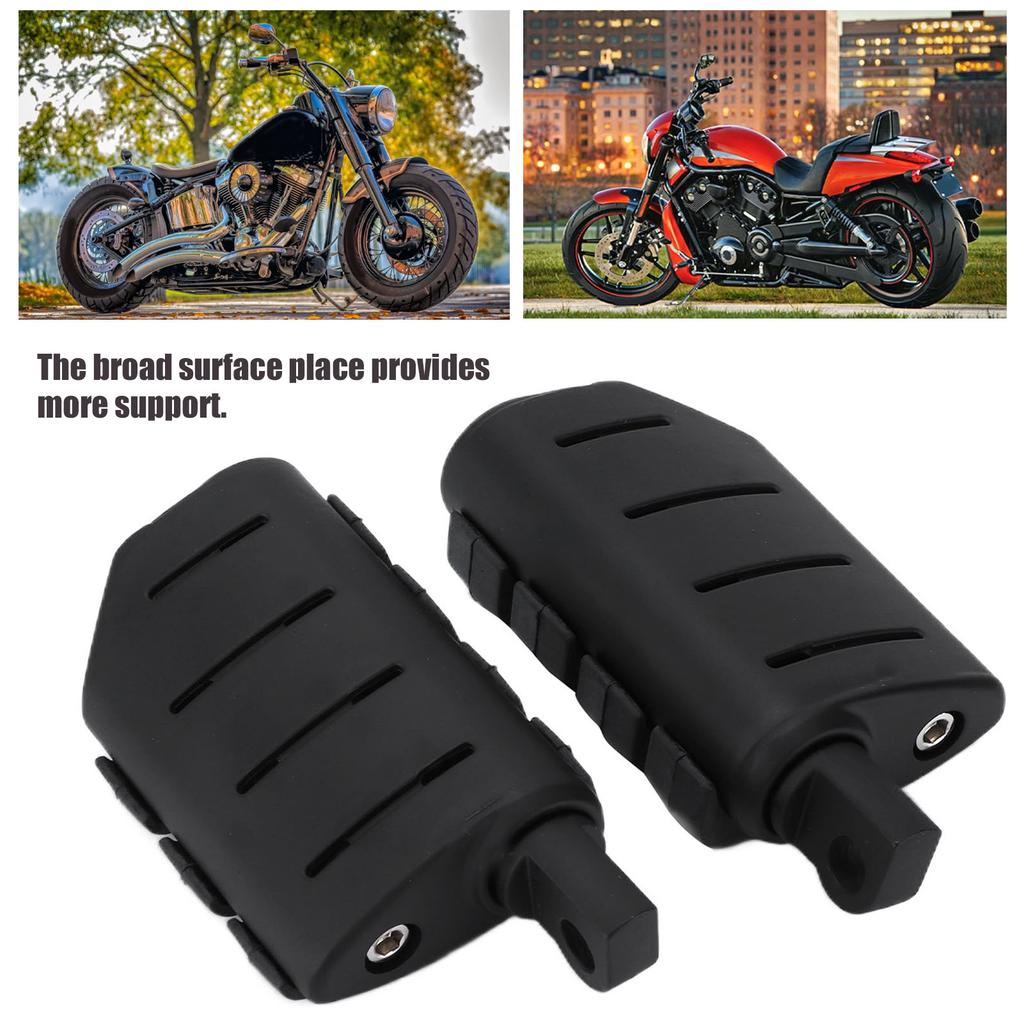Motorcycle Footpegs Footrest CNC Aluminum Alloy Rubber   Replacement For