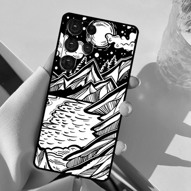 Nature Mountain Peaks For Samsung Galaxy S23 S22 Ultra S21 S20 FE S8 S9 S10 Note 10 Plus Note 20 Ultra Phone Case